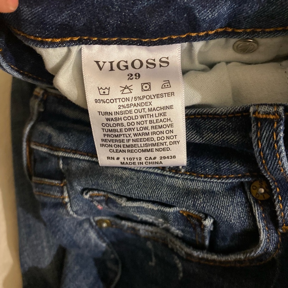 Vigoss Blue Skinny Jeans with Stretch - Picture 7 of 7